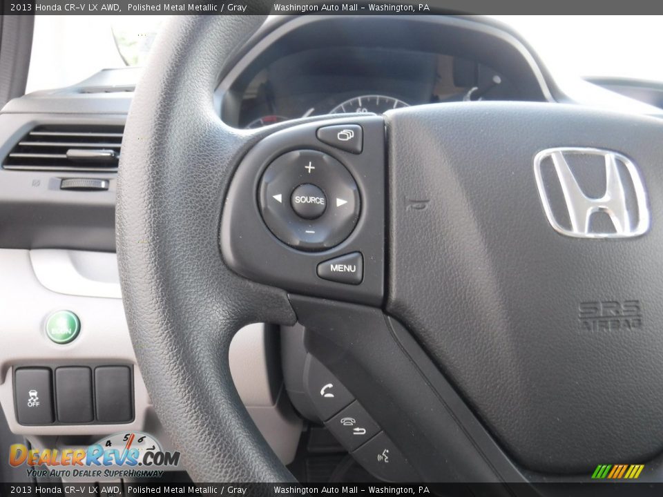 2013 Honda CR-V LX AWD Polished Metal Metallic / Gray Photo #17
