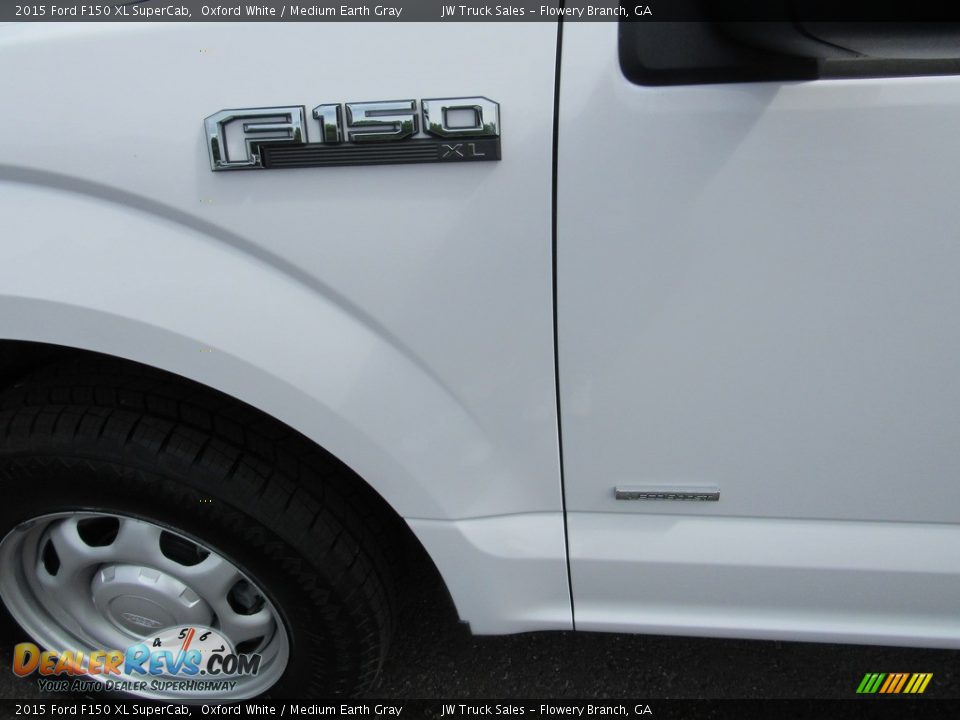 2015 Ford F150 XL SuperCab Oxford White / Medium Earth Gray Photo #8