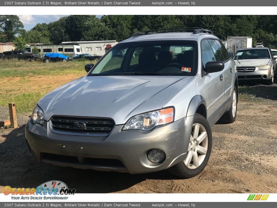 2007 Subaru Outback 2.5i Wagon Brilliant Silver Metallic / Dark Charcoal Tweed Photo #1