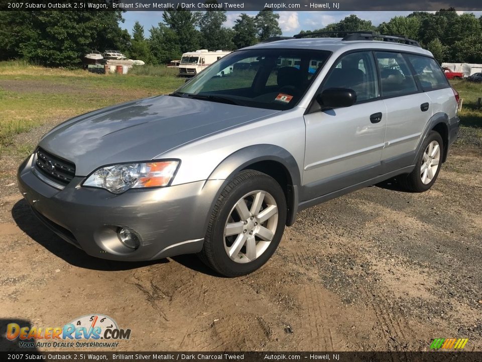 2007 Subaru Outback 2.5i Wagon Brilliant Silver Metallic / Dark Charcoal Tweed Photo #2