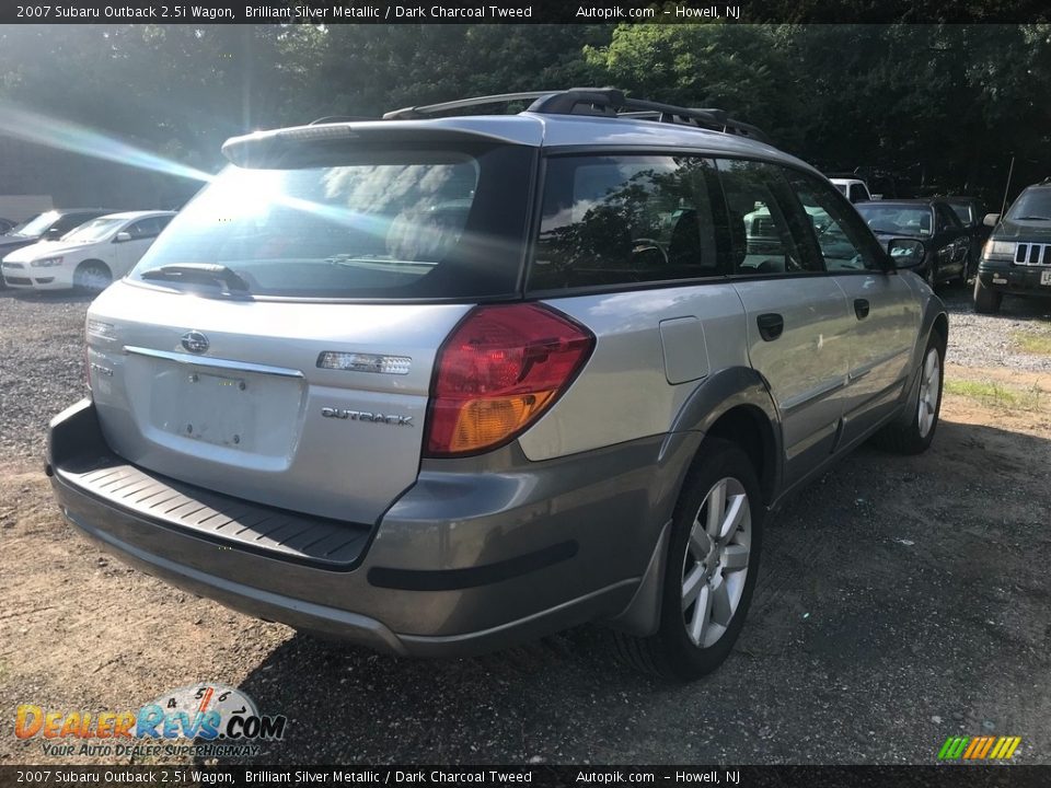 2007 Subaru Outback 2.5i Wagon Brilliant Silver Metallic / Dark Charcoal Tweed Photo #5