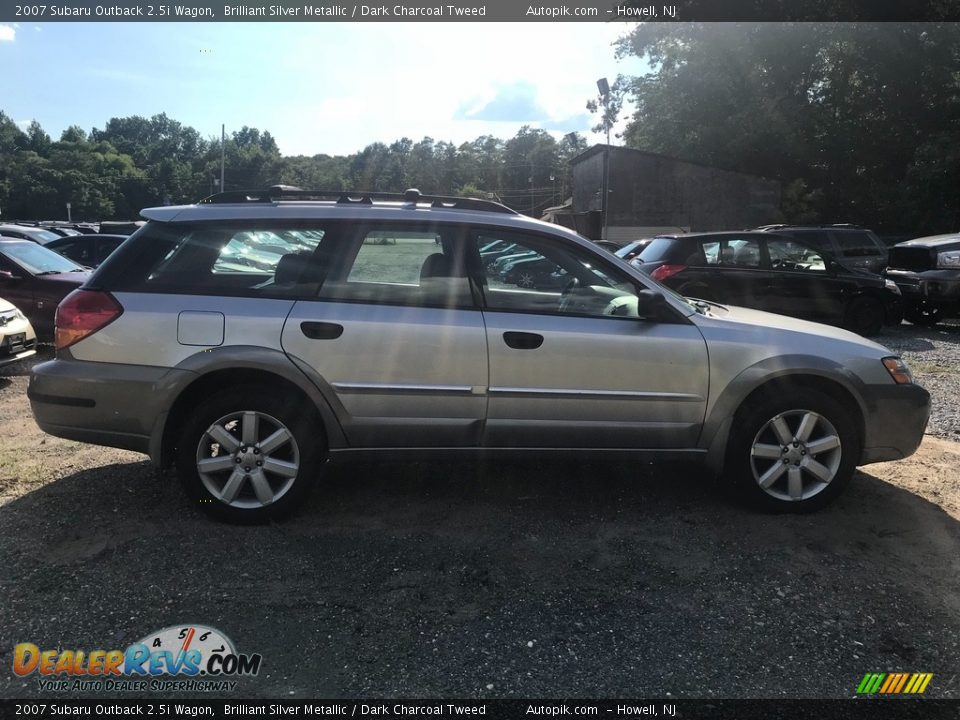 2007 Subaru Outback 2.5i Wagon Brilliant Silver Metallic / Dark Charcoal Tweed Photo #6