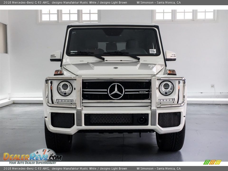 2018 Mercedes-Benz G 63 AMG designo Manufaktur Mystic White / designo Light Brown Photo #2