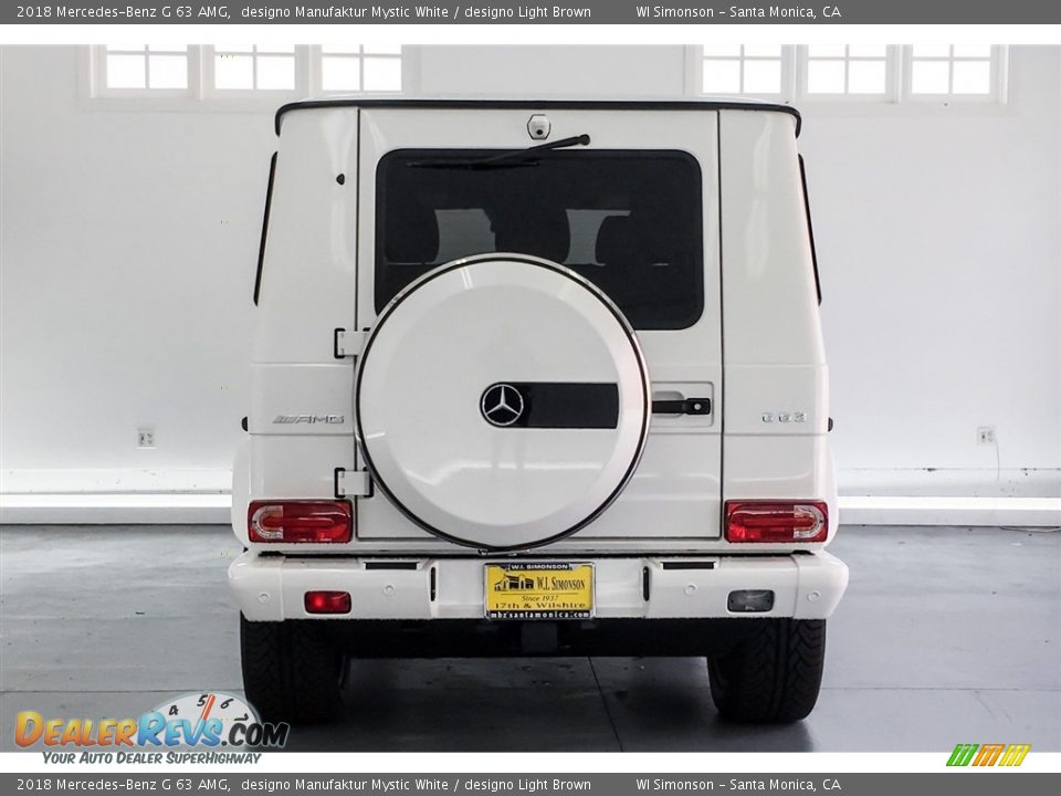 2018 Mercedes-Benz G 63 AMG designo Manufaktur Mystic White / designo Light Brown Photo #3