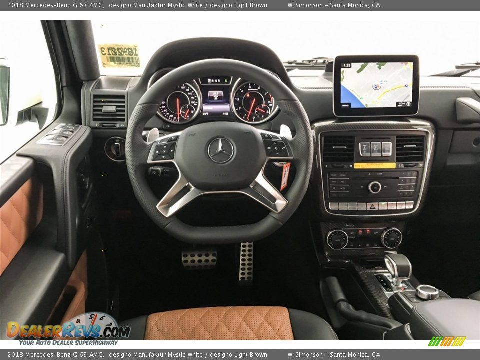 2018 Mercedes-Benz G 63 AMG designo Manufaktur Mystic White / designo Light Brown Photo #4