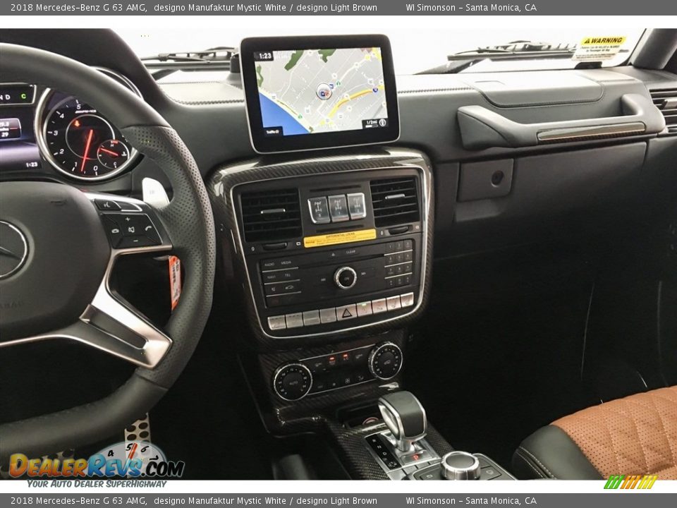2018 Mercedes-Benz G 63 AMG designo Manufaktur Mystic White / designo Light Brown Photo #5