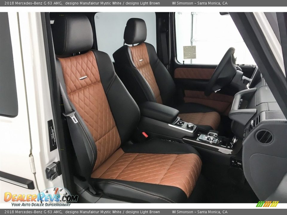 2018 Mercedes-Benz G 63 AMG designo Manufaktur Mystic White / designo Light Brown Photo #6