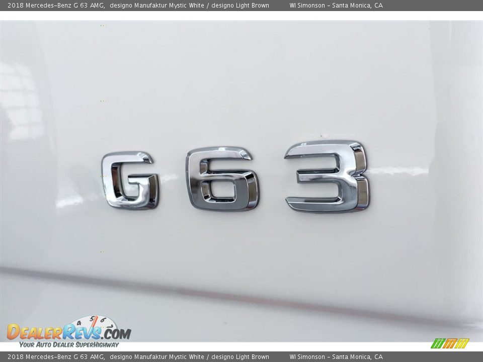 2018 Mercedes-Benz G 63 AMG designo Manufaktur Mystic White / designo Light Brown Photo #7
