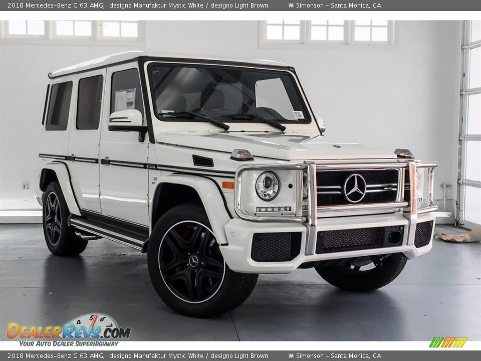 2018 Mercedes-Benz G 63 AMG designo Manufaktur Mystic White / designo Light Brown Photo #12