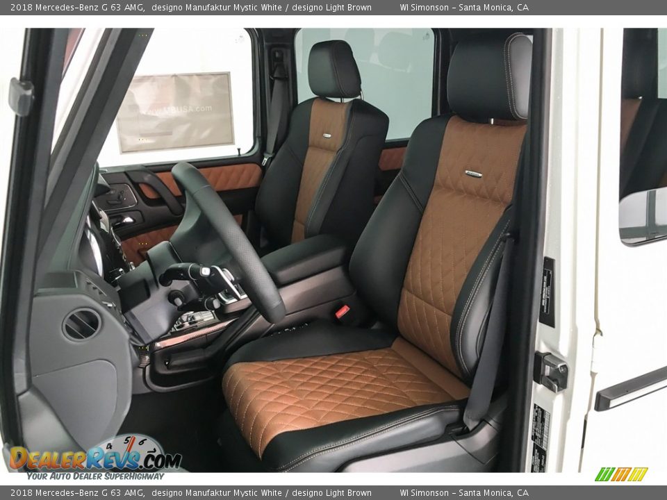 2018 Mercedes-Benz G 63 AMG designo Manufaktur Mystic White / designo Light Brown Photo #14