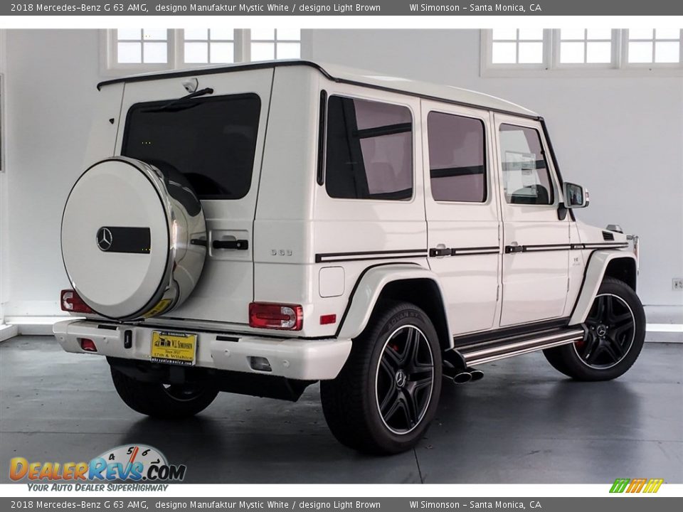 2018 Mercedes-Benz G 63 AMG designo Manufaktur Mystic White / designo Light Brown Photo #16