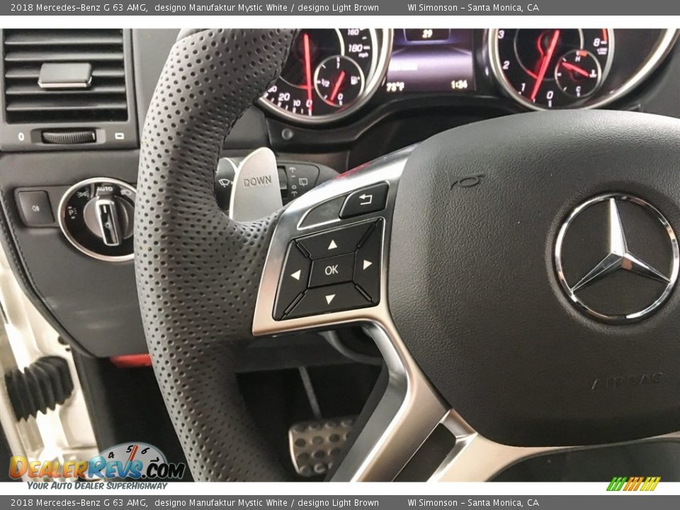 2018 Mercedes-Benz G 63 AMG designo Manufaktur Mystic White / designo Light Brown Photo #18