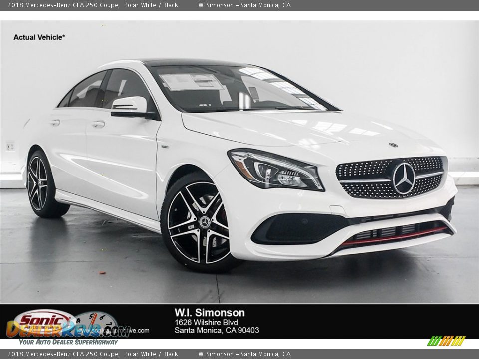 2018 Mercedes-Benz CLA 250 Coupe Polar White / Black Photo #1