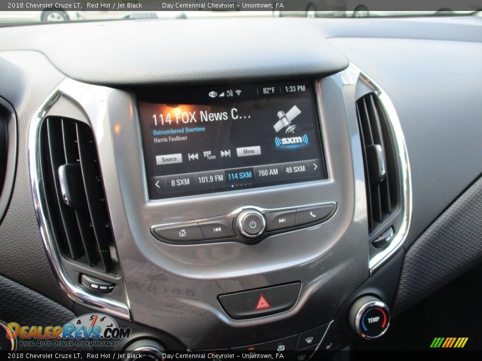 2018 Chevrolet Cruze LT Red Hot / Jet Black Photo #7