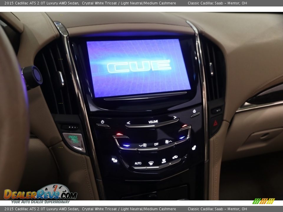 2015 Cadillac ATS 2.0T Luxury AWD Sedan Crystal White Tricoat / Light Neutral/Medium Cashmere Photo #8