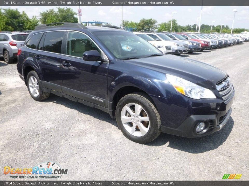 2014 Subaru Outback 3.6R Limited Twilight Blue Metallic / Ivory Photo #1