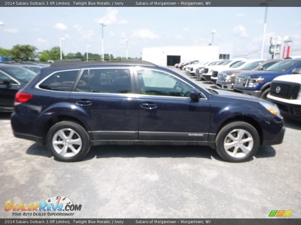 2014 Subaru Outback 3.6R Limited Twilight Blue Metallic / Ivory Photo #3