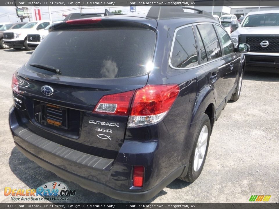 2014 Subaru Outback 3.6R Limited Twilight Blue Metallic / Ivory Photo #4