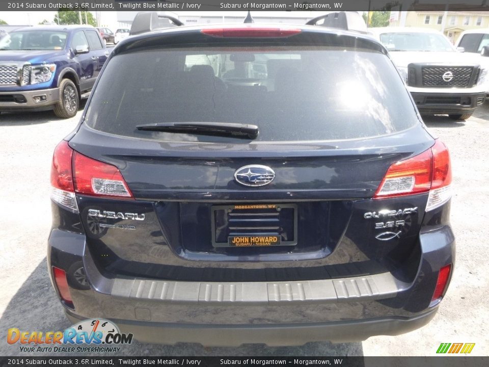 2014 Subaru Outback 3.6R Limited Twilight Blue Metallic / Ivory Photo #5