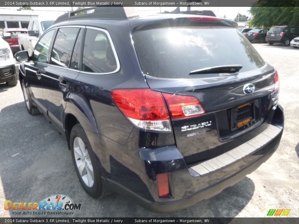 2014 Subaru Outback 3.6R Limited Twilight Blue Metallic / Ivory Photo #6