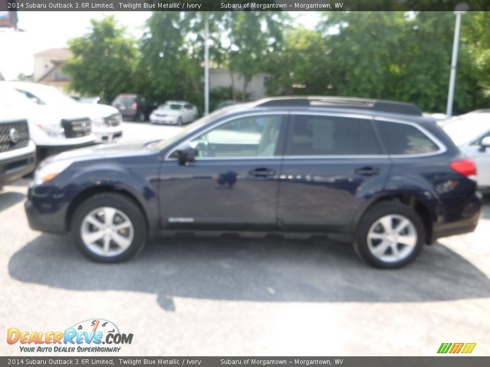 2014 Subaru Outback 3.6R Limited Twilight Blue Metallic / Ivory Photo #7