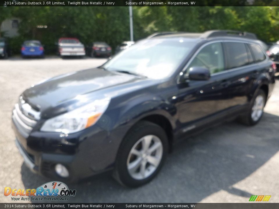 2014 Subaru Outback 3.6R Limited Twilight Blue Metallic / Ivory Photo #8