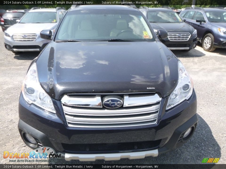 2014 Subaru Outback 3.6R Limited Twilight Blue Metallic / Ivory Photo #9