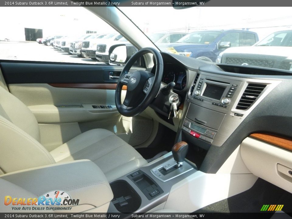 2014 Subaru Outback 3.6R Limited Twilight Blue Metallic / Ivory Photo #11