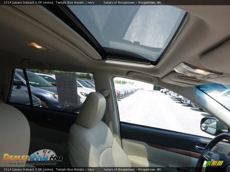 2014 Subaru Outback 3.6R Limited Twilight Blue Metallic / Ivory Photo #12