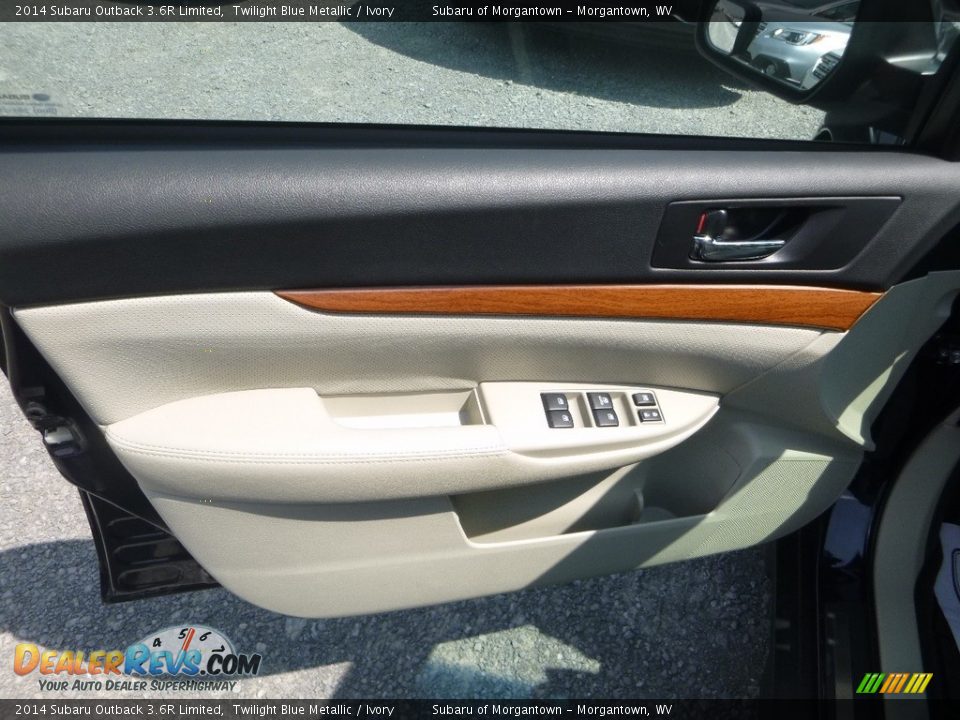 2014 Subaru Outback 3.6R Limited Twilight Blue Metallic / Ivory Photo #14