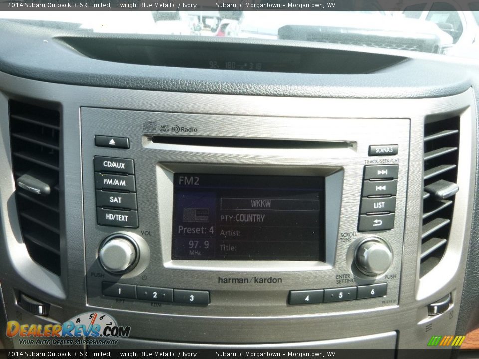 2014 Subaru Outback 3.6R Limited Twilight Blue Metallic / Ivory Photo #17