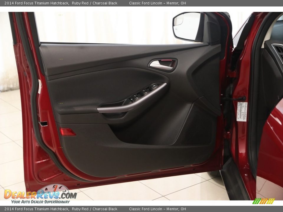 2014 Ford Focus Titanium Hatchback Ruby Red / Charcoal Black Photo #4
