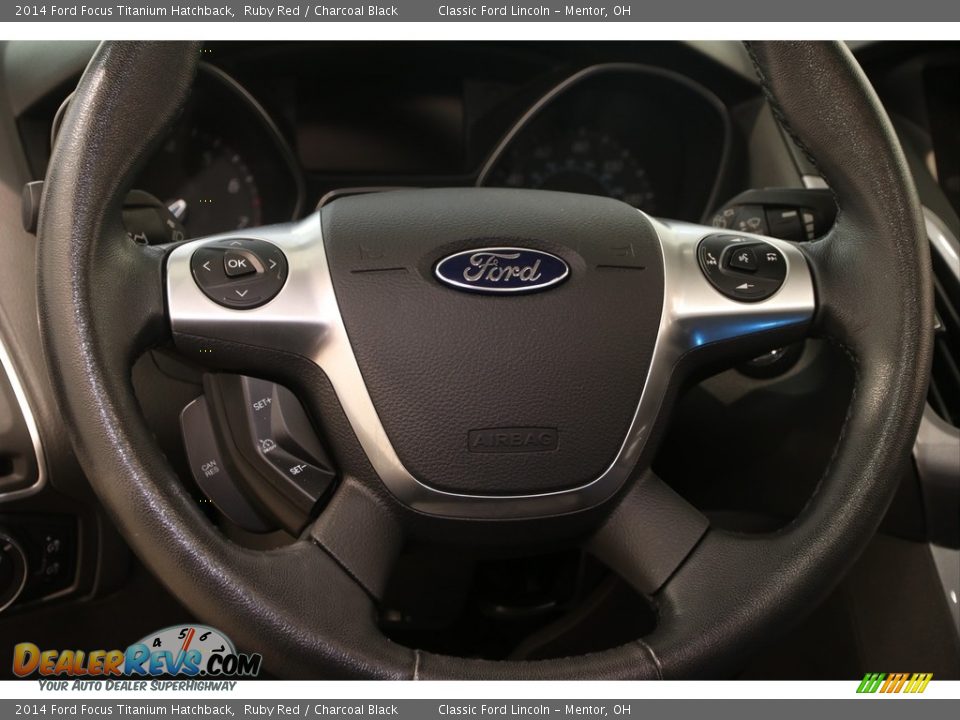 2014 Ford Focus Titanium Hatchback Ruby Red / Charcoal Black Photo #6