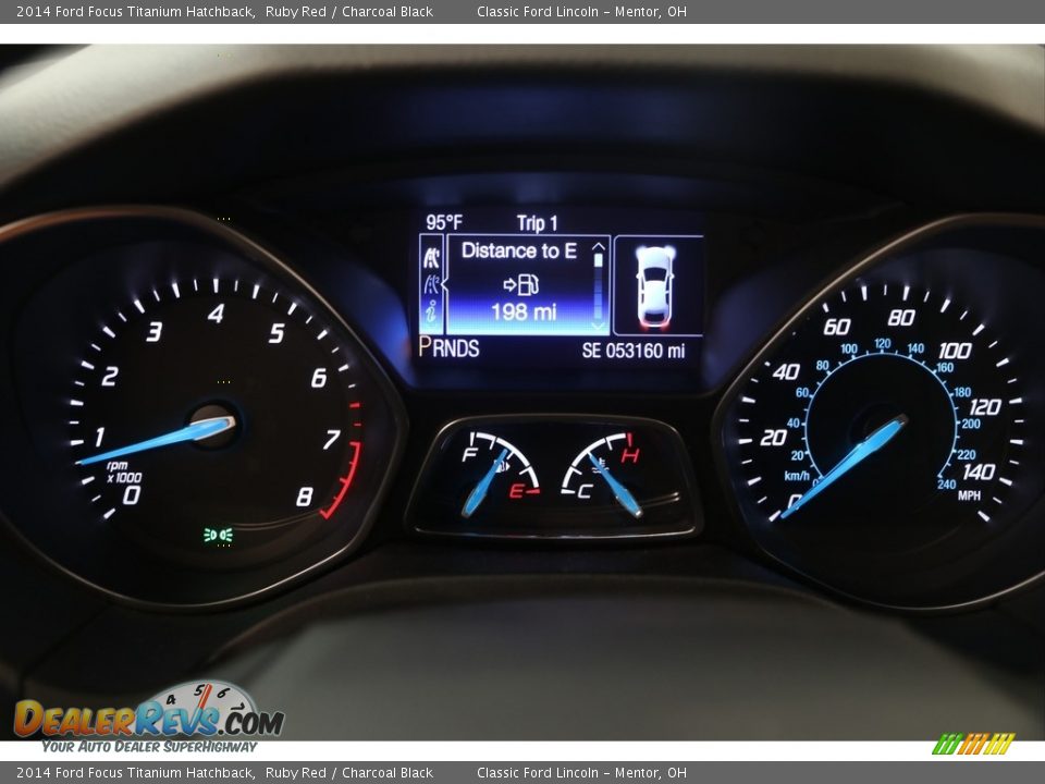 2014 Ford Focus Titanium Hatchback Ruby Red / Charcoal Black Photo #7