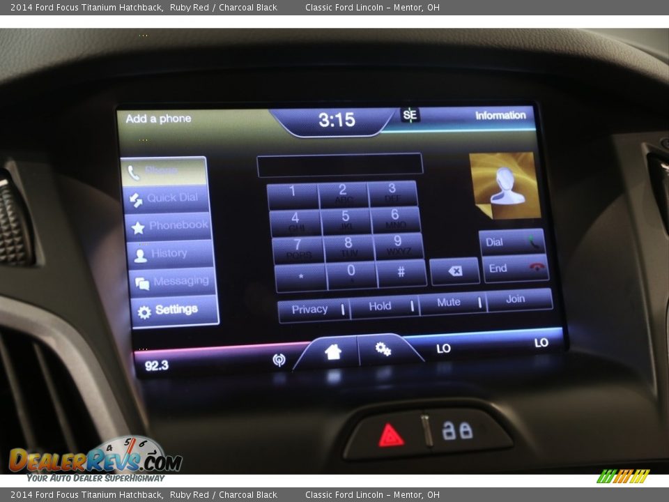 2014 Ford Focus Titanium Hatchback Ruby Red / Charcoal Black Photo #10