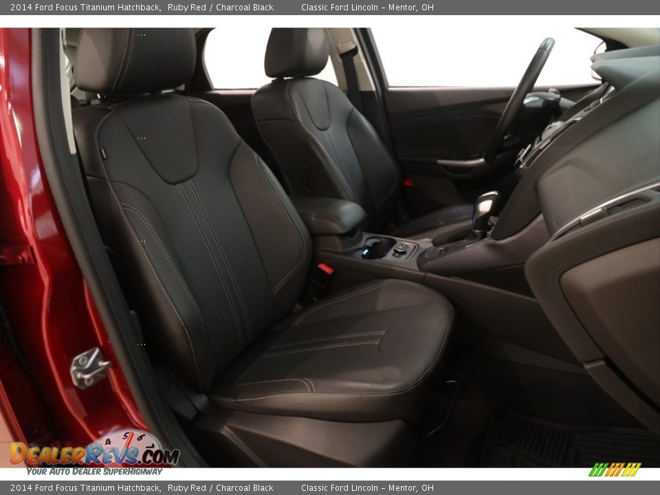 2014 Ford Focus Titanium Hatchback Ruby Red / Charcoal Black Photo #14