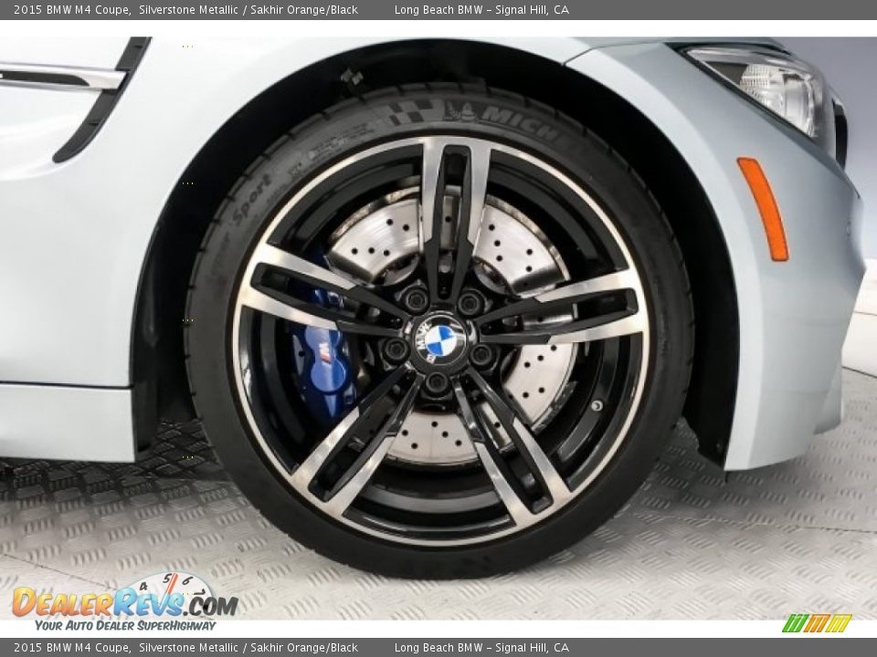 2015 BMW M4 Coupe Silverstone Metallic / Sakhir Orange/Black Photo #8