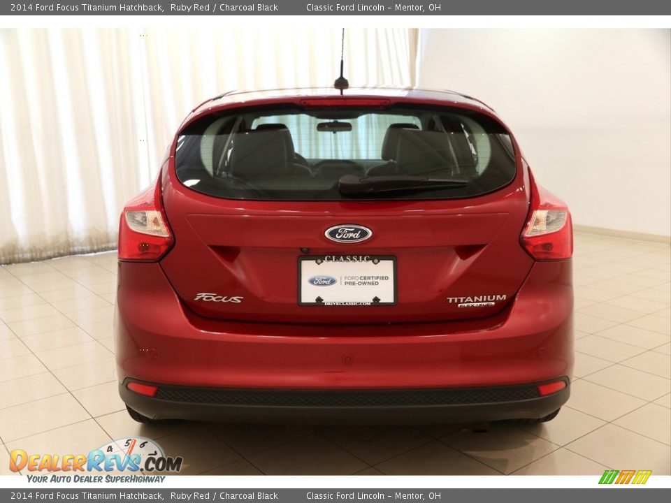 2014 Ford Focus Titanium Hatchback Ruby Red / Charcoal Black Photo #17