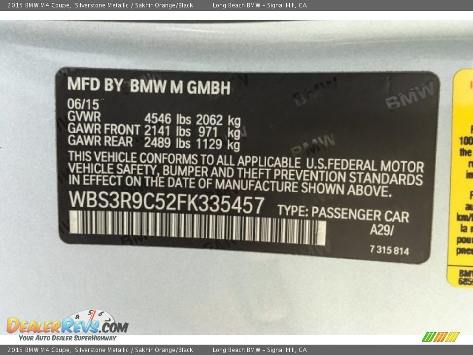 2015 BMW M4 Coupe Silverstone Metallic / Sakhir Orange/Black Photo #22