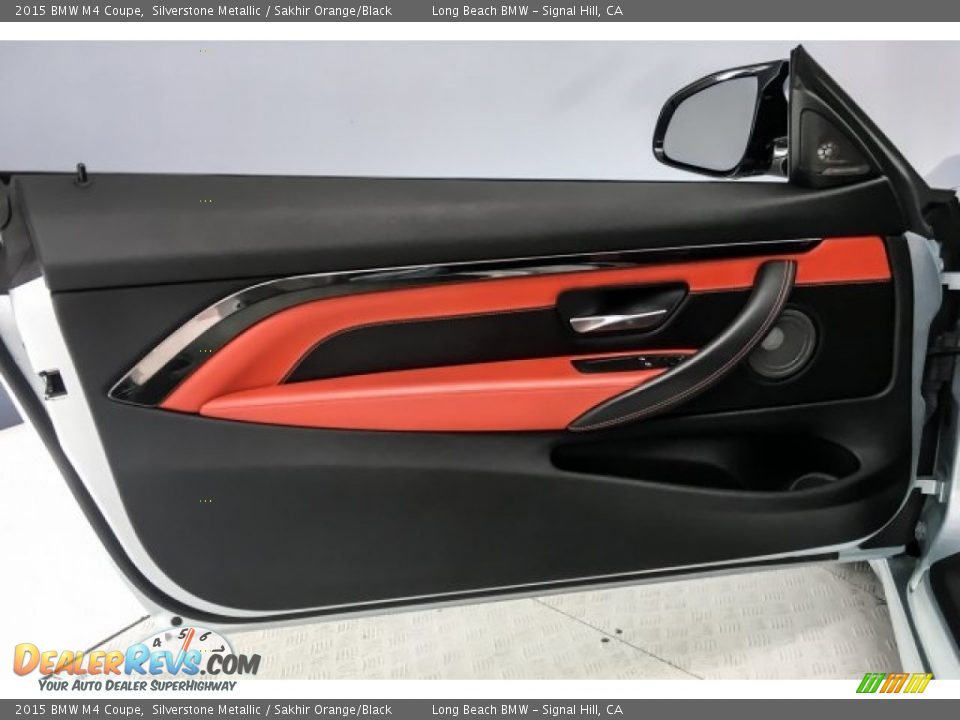 2015 BMW M4 Coupe Silverstone Metallic / Sakhir Orange/Black Photo #23