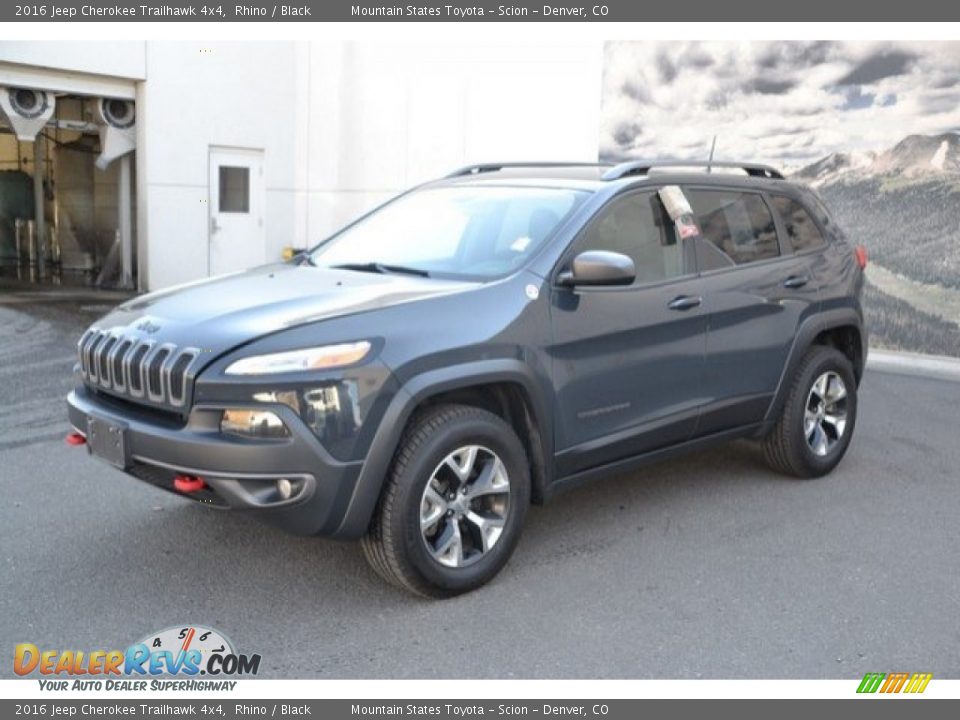 2016 Jeep Cherokee Trailhawk 4x4 Rhino / Black Photo #2