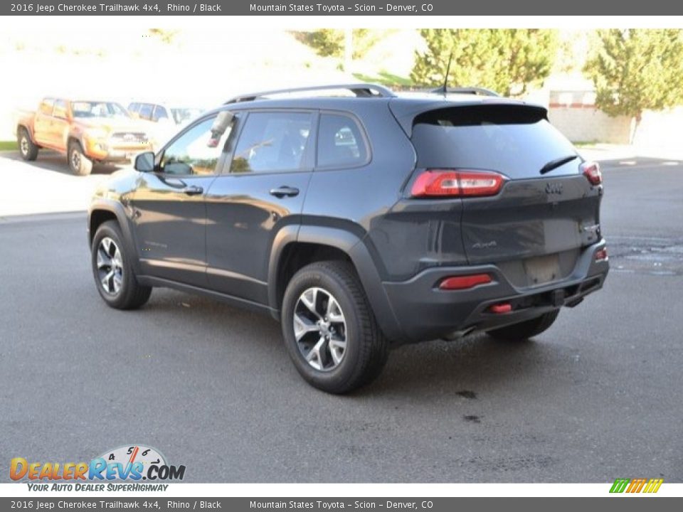 2016 Jeep Cherokee Trailhawk 4x4 Rhino / Black Photo #4