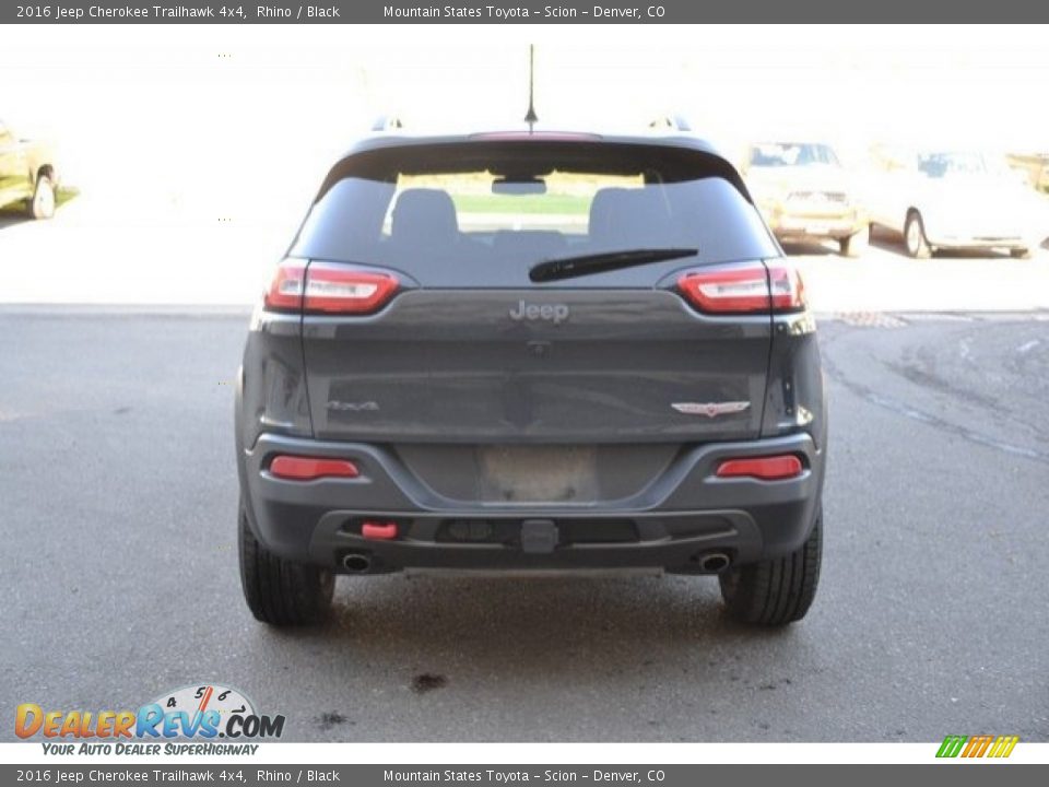 2016 Jeep Cherokee Trailhawk 4x4 Rhino / Black Photo #5