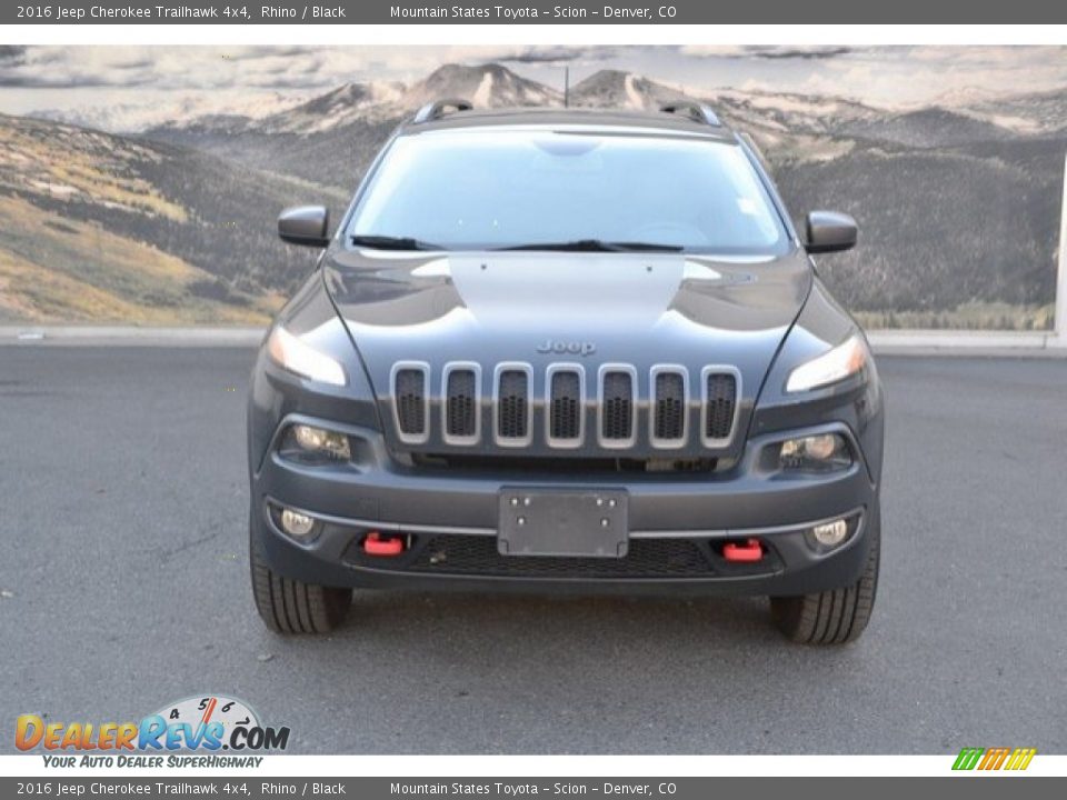 2016 Jeep Cherokee Trailhawk 4x4 Rhino / Black Photo #8