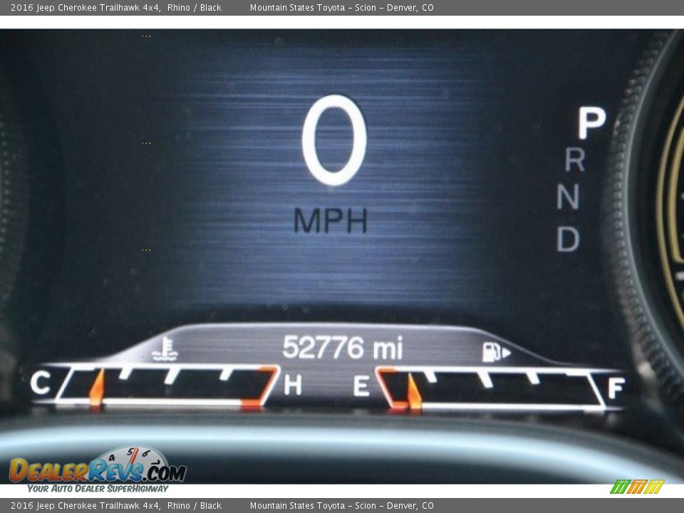 2016 Jeep Cherokee Trailhawk 4x4 Rhino / Black Photo #12