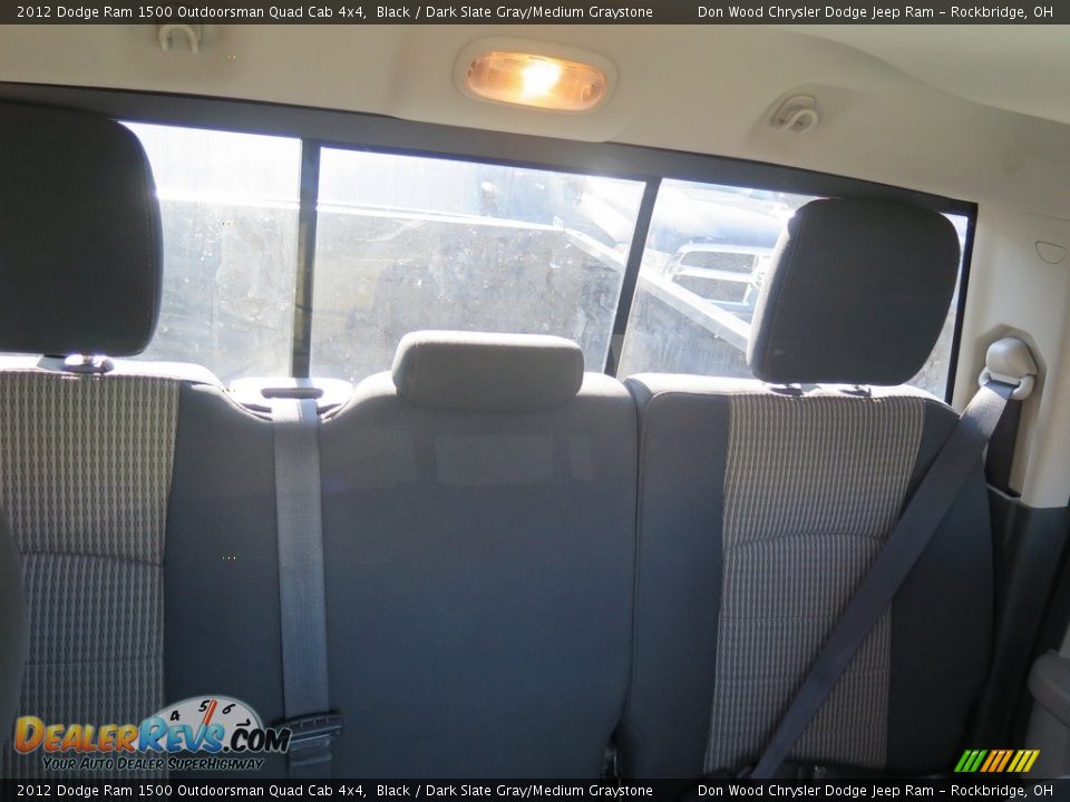 2012 Dodge Ram 1500 Outdoorsman Quad Cab 4x4 Black / Dark Slate Gray/Medium Graystone Photo #19