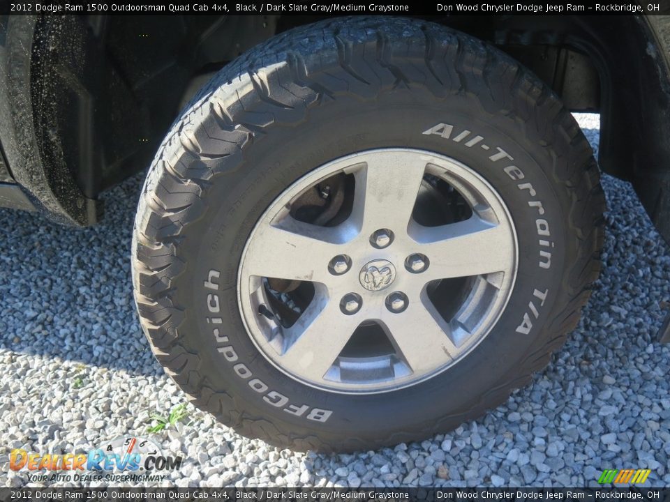2012 Dodge Ram 1500 Outdoorsman Quad Cab 4x4 Black / Dark Slate Gray/Medium Graystone Photo #24