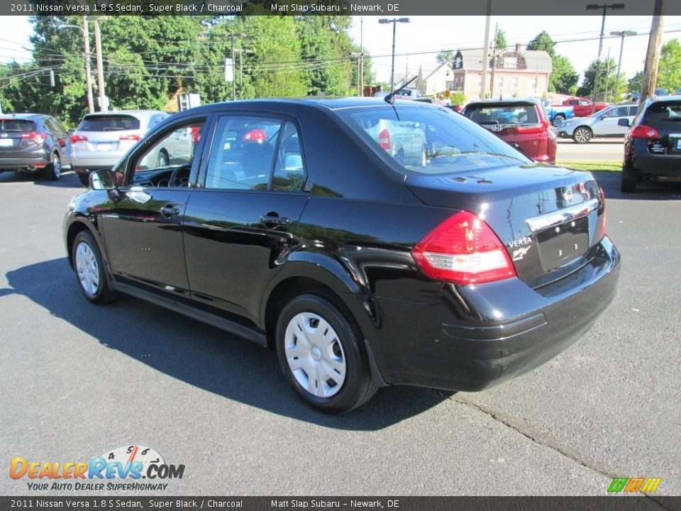 2011 Nissan Versa 1.8 S Sedan Super Black / Charcoal Photo #8