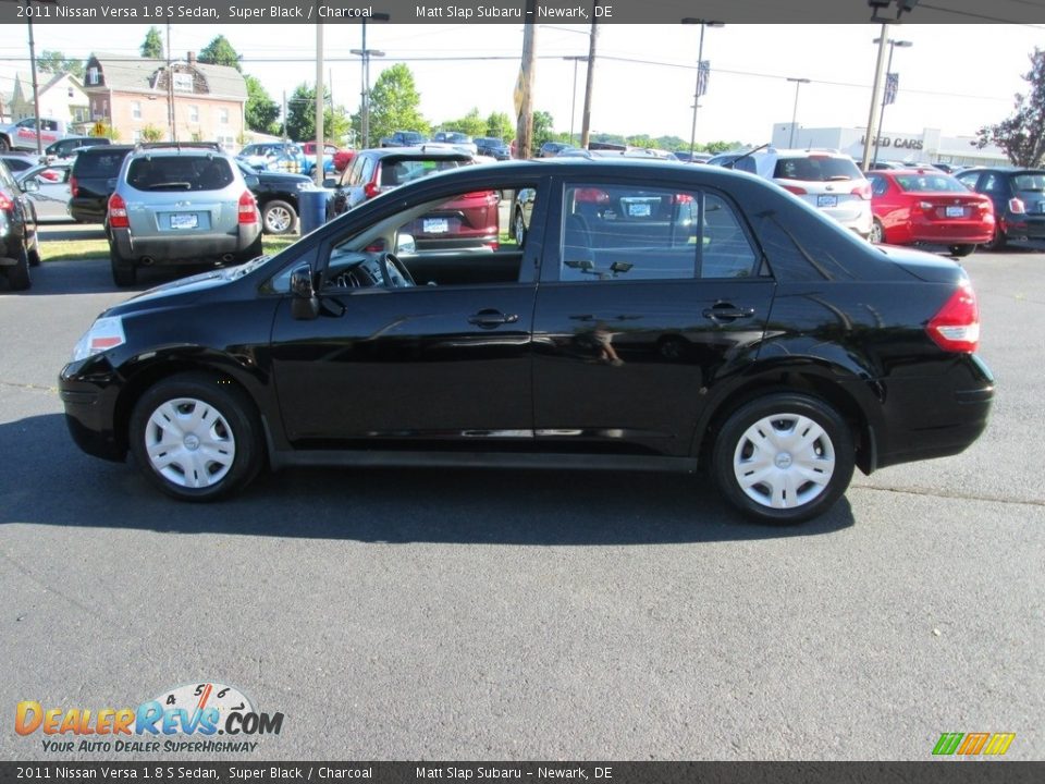 2011 Nissan Versa 1.8 S Sedan Super Black / Charcoal Photo #9