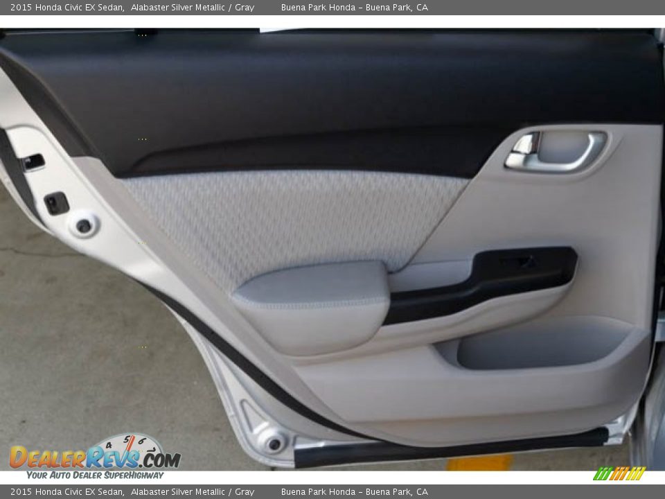 2015 Honda Civic EX Sedan Alabaster Silver Metallic / Gray Photo #31